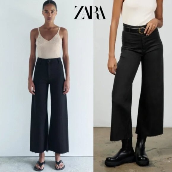 Zara Pants - NEW! Zara 'The Marine' Straight Jeans in PURE BLACK (0)